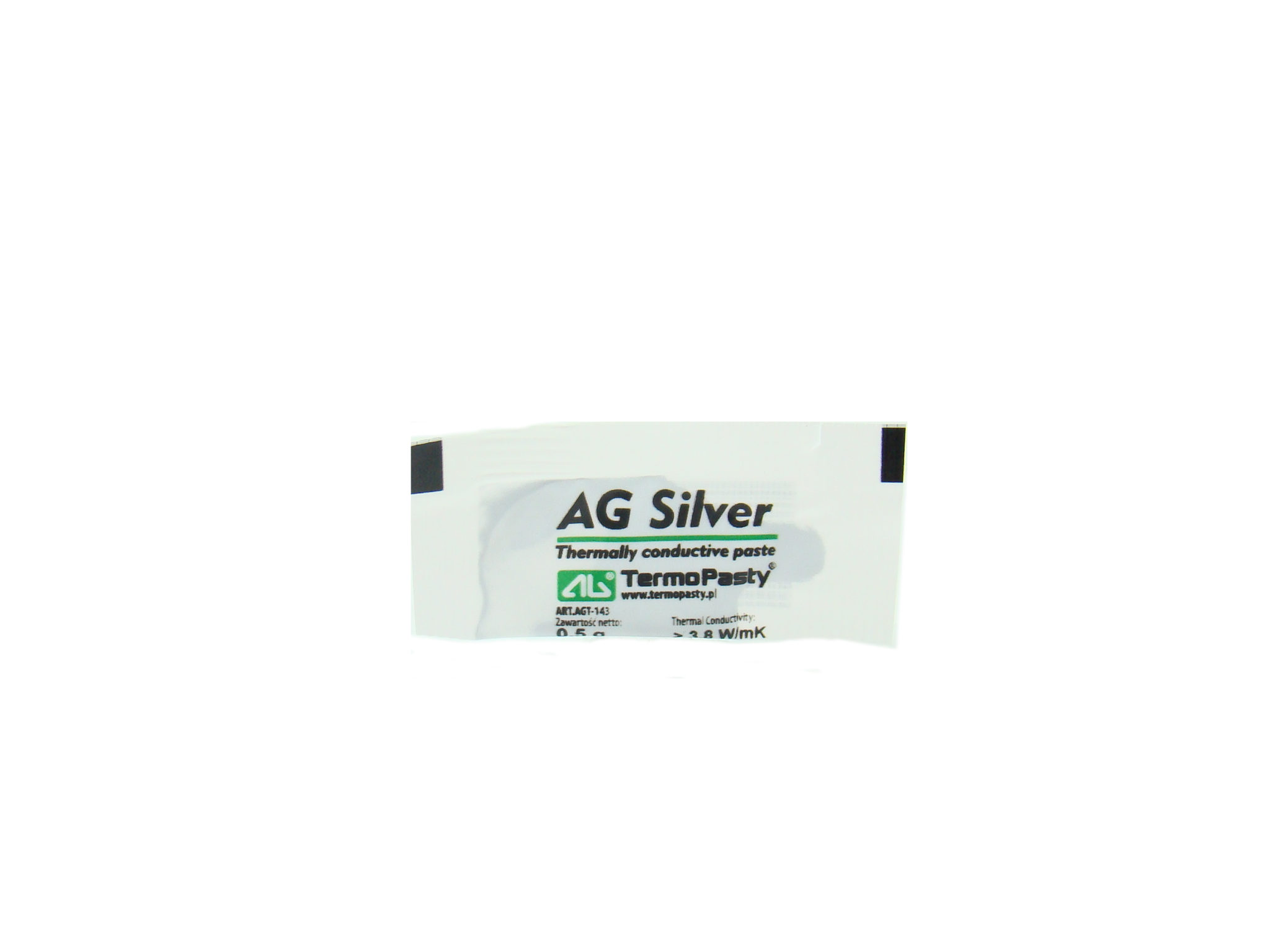 Saszetka AG Silver o pojemności 0,5g – pasta termoprzewodząca z dodatkiem srebra.